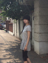 Deed Frill Shirring Hood Mini One Piece T-Shirt