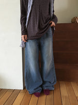 Maxs Basic Wide Bootcut Denim Pants