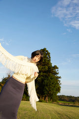 SLIM KNIT LONG SKIRT (NAVY)