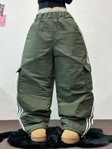 TRACK CARGO STRING PADDING PANTS ❤🖤🤎💚💙5COLOR