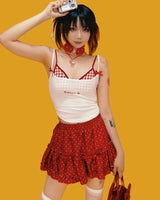 モーニングドットフリルスカートt (2color/inner pants)