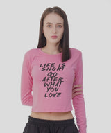 ライフセミウォーマークロップTシャツ