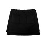 OVERLOCK MINI SKIRT-BLACK