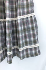 Hazel latte checkered skirt