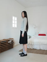 ONE-SHOULDER ELASTIC T (MELANGE)