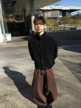 Vibrick Brown Balloon Wide Pants