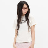  WH Check Patch Tee - Ivory