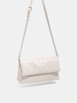 Geometric Pleated Quilted Chain Bag