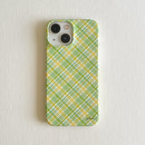 melon check glossy hard phone case