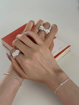 [92.5 silver] Chunky ハートリング