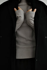 Fuzzy heavy wool coat, Black
