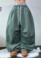 FLEECE🔥HEATER🔥BALLOON WIDE LONG PANTS💚💙💛🩶 7COLOR
