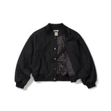 Wool blouson jacket / Black