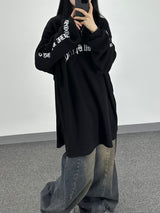 waffle lettering long sleeve