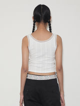  rirri New Arrival Class A Certified Baby Jacquard 100% Cotton Embroidered Lace Trim Undershirt