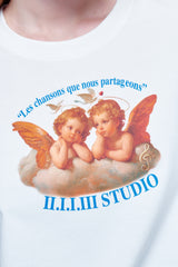 ルーズフィットTシャツ ツインエンジェル