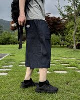 Lyn Pinstripe Carpenter Bermuda Pants