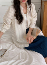 #YP Stripe Loose Fit Shirt (3color)