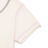 ステッチポイントスリムフィットTシャツ [アイボリー]