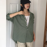 [UNISEX] スケット 秋 チェック オーバーサイズ フィット 長袖シャツ