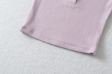 Lilac Lace Button Tank Top 231646396