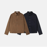 [Unisex] クロップスエードシャツ(2color)