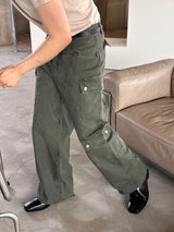 Wide flare cargo pants(2color)