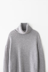 キッドモヘアタートルネックニット (グレー)