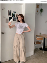 CT Modal Print Short Sleeve Crop T-Shirt (4color)