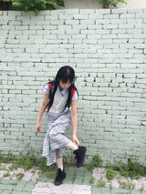 vintage two-tone backpack