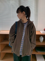 [ユニセックス] フィルタ ウォッシングコットン フードジップアップジャケット