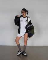 [UNISEX] トラックオーバーサイズフィットカラーTシャツ