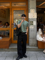 Nonfade pocket stitch denim pants