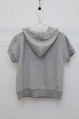 Puff Shoulder Half Zip-up (Gray)