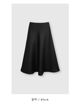 Voile Flare Satin Skirt / 6 Colors