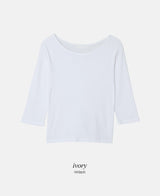 ベーシックコットン7分袖Tシャツ (5color)