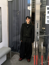 No.1582 wool 70 セットダートワイドスラックス (3color)