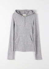 WOOL BUTTON HOOD TEE