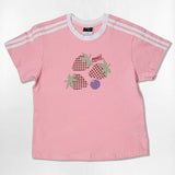 チェックストロベリーセミクロップTシャツ - 6COLOR