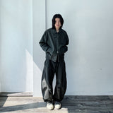 Texture Curved Harrington Jacket
