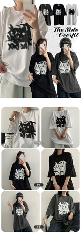 サイドオーバーサイズフィット半袖Tシャツ