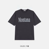 LMN モンタナレタリングセミオーバーサイズ半袖Tシャツ (2 colors)