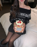 Snow Nordic Off-Shoulder Knit