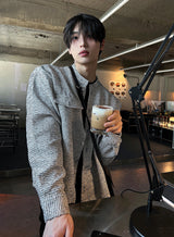 Tweed Crop Shirt Jacket