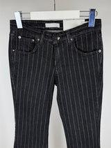 STRIPE BOOTS CUT JEANS