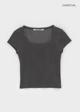 [MADE] Melto Pigment Ribbed Short Sleeve T-shirt