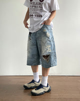 Blur Camo Bermuda Denim Pants