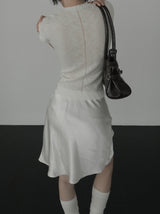 Riel Satin Midi Skirt
