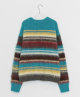 [unisex] Hadet Mohair Stripe Wool Knit