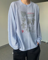 (Unisex) HXドローイングワッフルニット (4C)